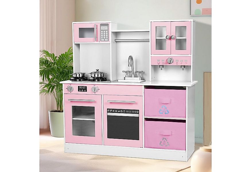 TLGREEN Kinder-Küchenset Spielküche mit Licht und Sound, (Kinderküche Holz, günstig online kaufen