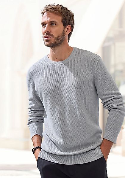 John Devin Strickpullover Pullover in modischen Farben aus Baumwollmischung günstig online kaufen