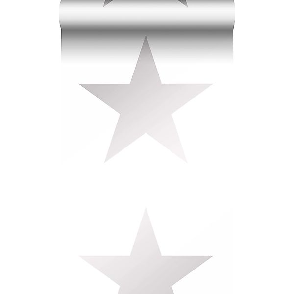 Origin Luxury Wallcoverings Tapete Großer Stern Hellrosa Und Weiß 53 Cm X 1 günstig online kaufen