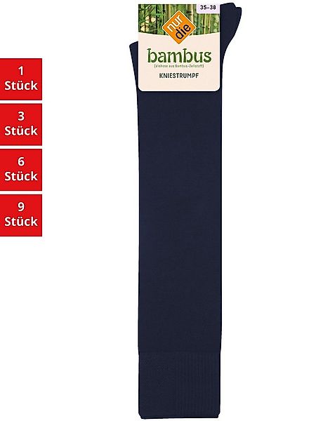 Nur Die Kniestrümpfe Bambus Damen (1er/3er/6er/9er Pack, 3-Paar) Knie-strüm günstig online kaufen