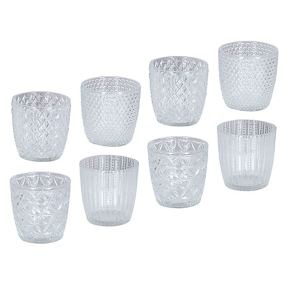 Levandeo® Teelichthalter, 8er Set Windlicht H7,5cm günstig online kaufen
