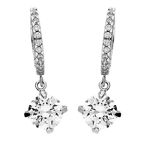 LÖB Paar Creolen Creolen Silber Ohrringe Hängend Zirkonia Stein Anhänger Di günstig online kaufen