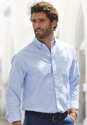 H.I.S Langarmhemd "Regular-fit" Oxfordhemd langarm mit Button-down-Kragen a günstig online kaufen
