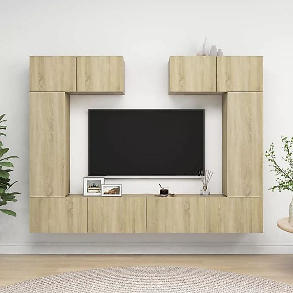 vidaXL TV-Schrank 6-tlg TV-Schrank-Set Sonoma Eiche Spanplatte günstig online kaufen