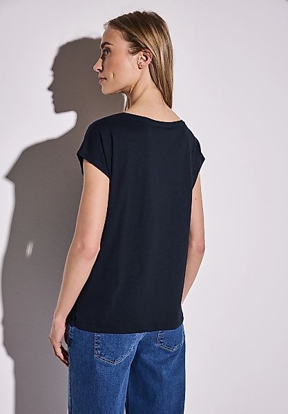 STREET ONE T-Shirt, mit Seitlichen Einschlitzen am Saum günstig online kaufen