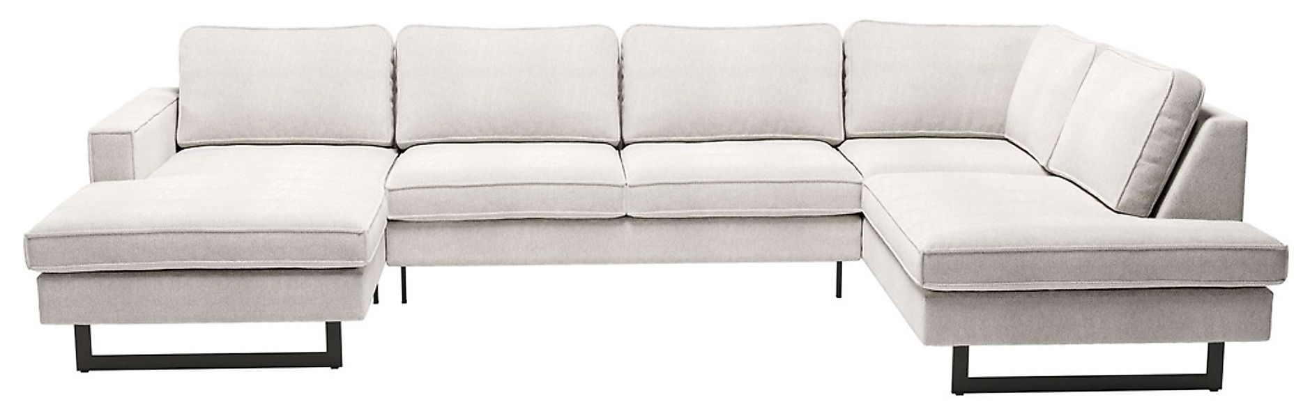 Places of Style Wohnlandschaft "Pinto, 350 cm, U-Form, XXL, mit Ottomanen", günstig online kaufen