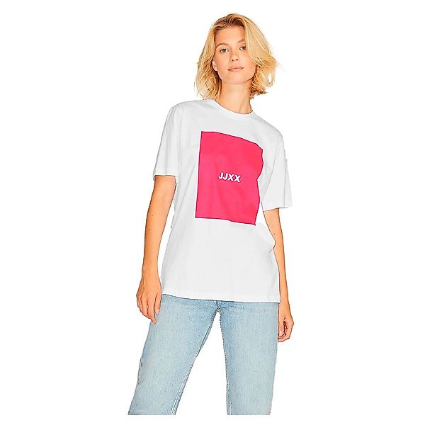 Jjxx Amber Relaxed Every Square Kurzarm T-shirt XL Bright White / Print Bri günstig online kaufen