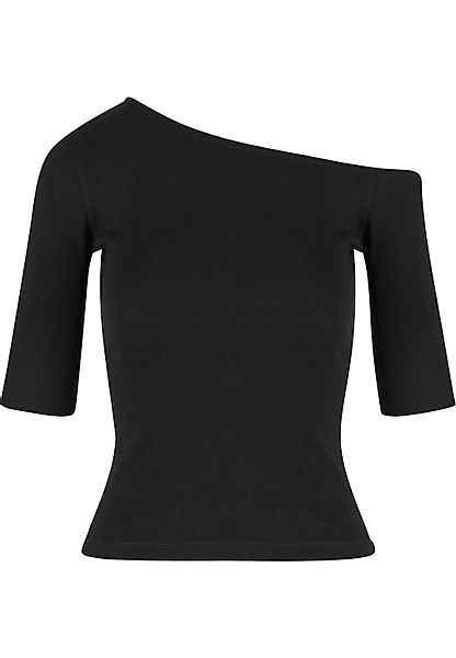 URBAN CLASSICS T-Shirt "Urban Classics Ladies Organic Asymmetric Rib Tee 2- günstig online kaufen