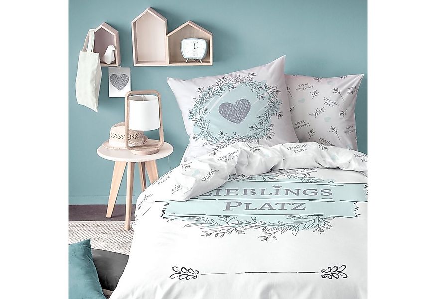 MTOnlinehandel Bettwäsche Lieblingsplatz 135x200 + 80x80 cm, 100 % Baumwoll günstig online kaufen