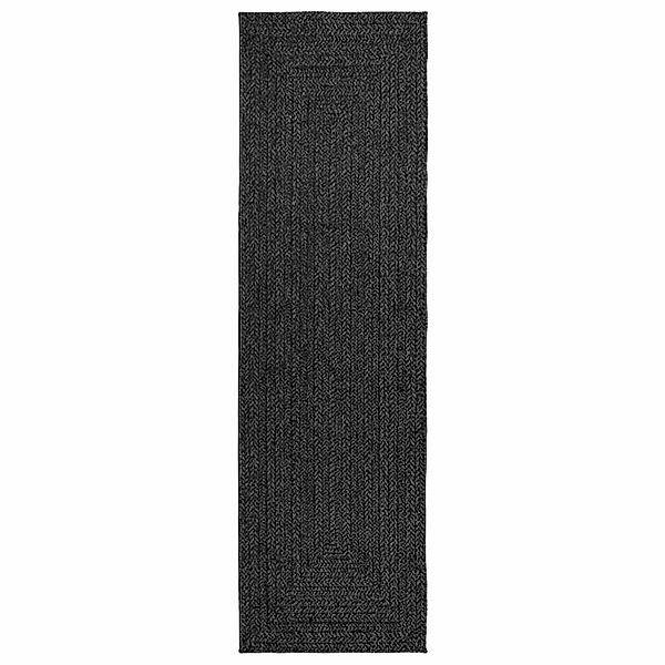 vidaXL Teppich Zizur Anthrazit 80x250 Cm Juteoptik Indoor Und Outdoor 22326 günstig online kaufen
