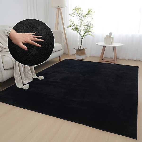 my home Teppich "Cali, weich, modern, waschbar" rechteckig 16 mm Höhe Uni-F günstig online kaufen