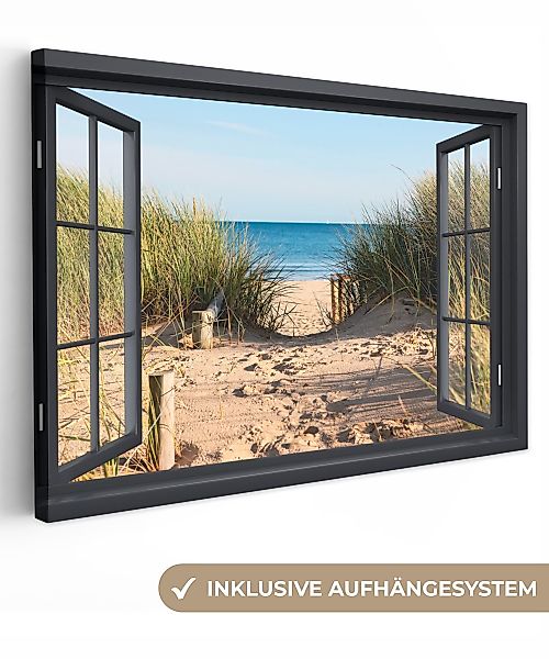 OneMillionCanvasses® Leinwandbild Durchblick - Strand - günstig online kaufen