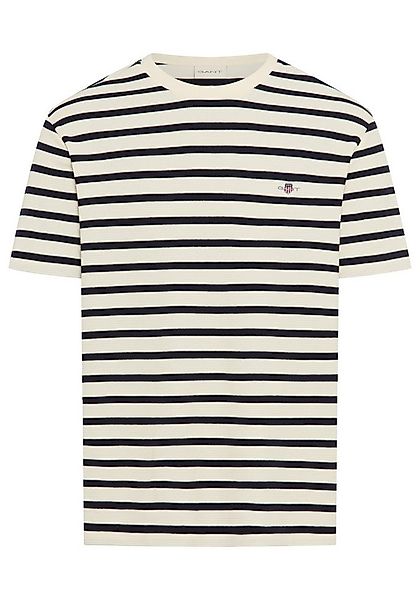 Gant T-Shirt WAFFLE STRIPE mit Struktur, gestreift, regular fit, Rundhals günstig online kaufen