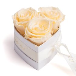 Kunstblume Rosenbox Herz 3 infinity Rosen günstig online kaufen