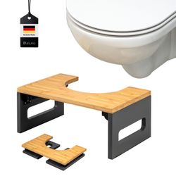 eluno Fußhocker Toilettenhocker, aus Bambus, platzsparend günstig online kaufen