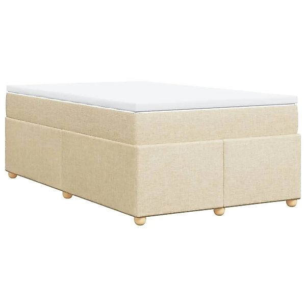 vidaXL Boxspringbett mit Matratze Creme 120x190 cm Stoff 3285364 günstig online kaufen