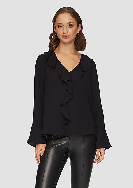 s.Oliver Langarmbluse Bluse Volantbluse mit V-Ausschnitt günstig online kaufen