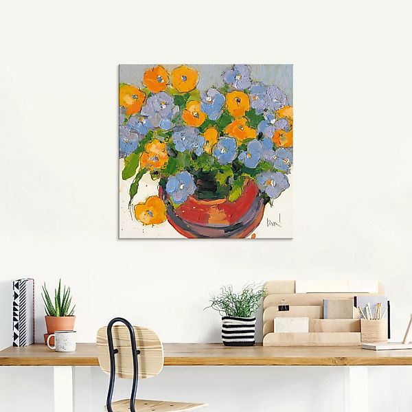 Artland Glasbild "Gepflanzte Blume I", Blumen, (1 St.), in verschiedenen Gr günstig online kaufen