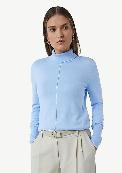 comma Longpullover Strickpullover Pullover mit Turtleneck und Ziernaht günstig online kaufen