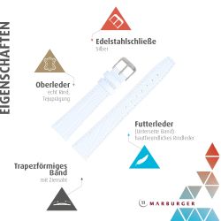 MARBURGER Uhrenarmband 16mm Leder Eidechse (Iguana) günstig online kaufen
