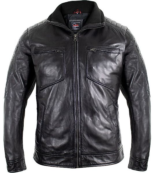 MDM Lederjacke Leichte Lamm Freizeit Herren Lederjacke Biker Stil günstig online kaufen