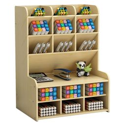 zggzerg Regal-Schreibtisch Holz-Schreibtisch-Organizer mit Schublade, DIY-S günstig online kaufen