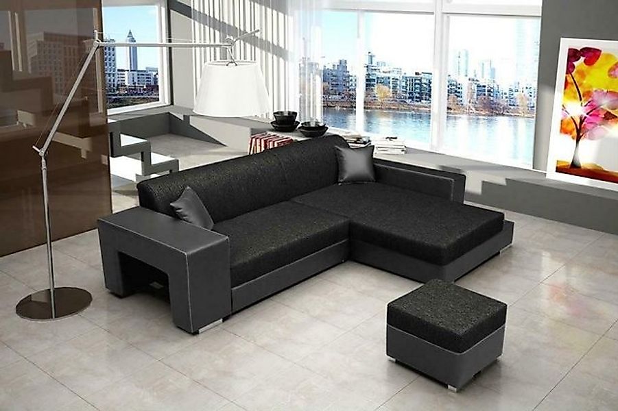 JVmoebel Ecksofa Schlafsofa Eck Sofa Couch Bettfunktion Polster Eck Garnitu günstig online kaufen