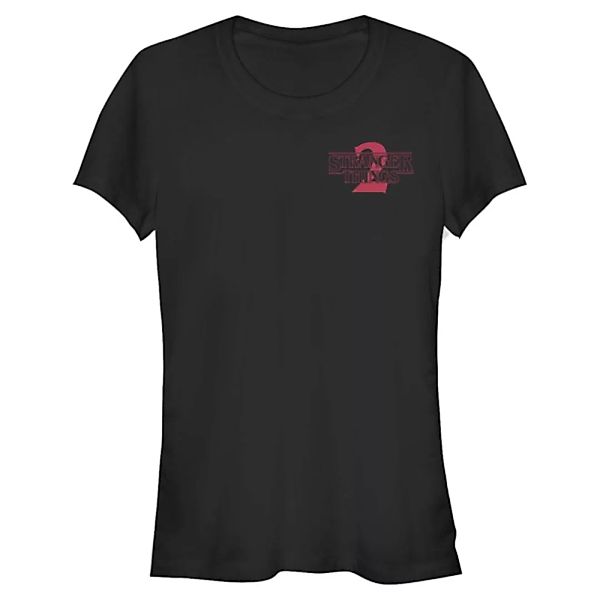 Netflix - Stranger Things - Logo Stranger Two Solid Pocket - Frauen T-Shirt günstig online kaufen