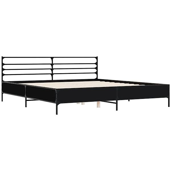 vidaXL Bettgestell Schwarz 180x200 cm Holzwerkstoff und Metall 3280057 günstig online kaufen