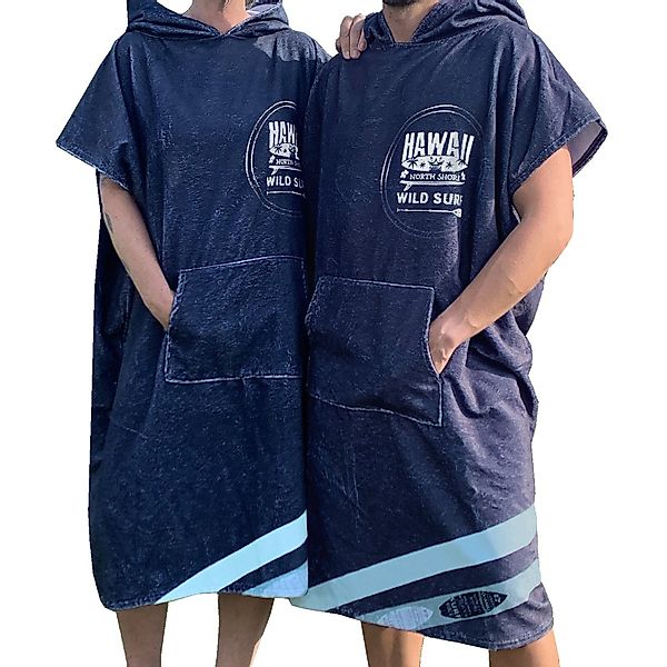 HOMELEVEL Bademantel Badeponcho Unisex - Surf Poncho aus Baumwolle und Poly günstig online kaufen