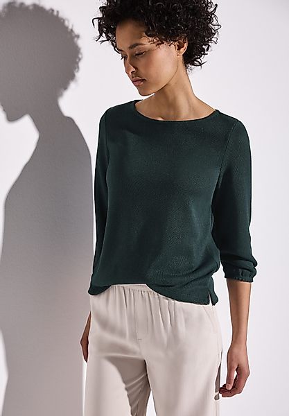 STREET ONE 3/4-Arm-Shirt mit kleinem Cut-Out günstig online kaufen