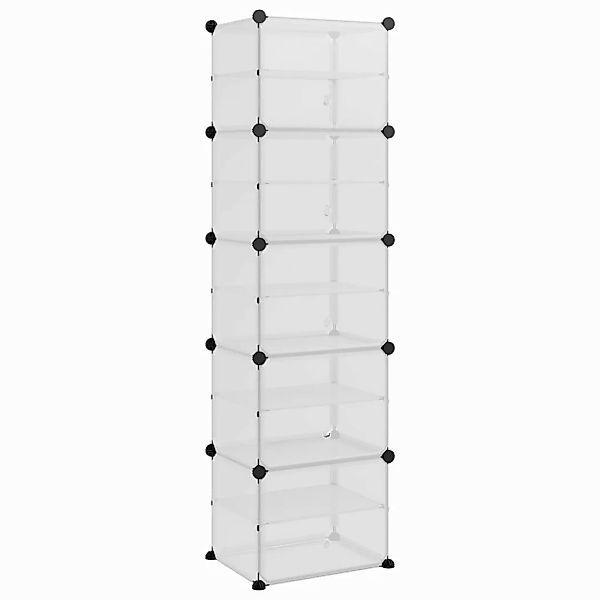 vidaXL Schuhschrank Schuhregal Transparent 44x31,5x153,5 cm Kunststoff Poly günstig online kaufen