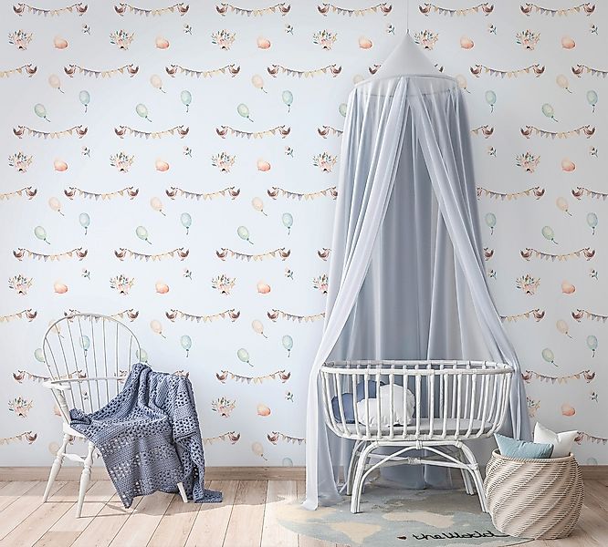 Marburg Kindertapete matt Vögel, moderne Tapete für Wohnzimmer Schlafzimmer günstig online kaufen