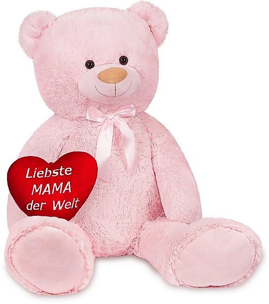 BRUBAKER Kuscheltier XXL Teddybär 100 cm mit Liebste Mama der Welt Herz (1- günstig online kaufen