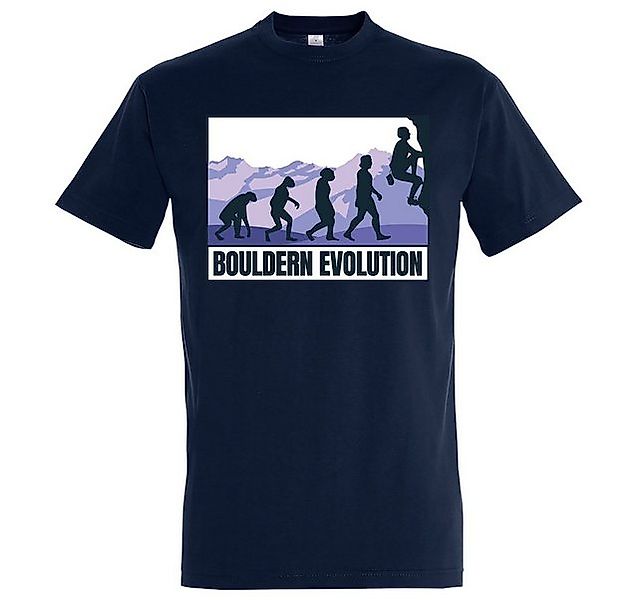 Youth Designz T-Shirt Bouldern Evolution Herren Shirt mit trendigem Frontpr günstig online kaufen