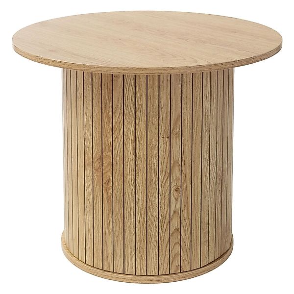 ML-Design Couchtisch Rund Ø60 x 50 cm Holz-Optik Braun günstig online kaufen