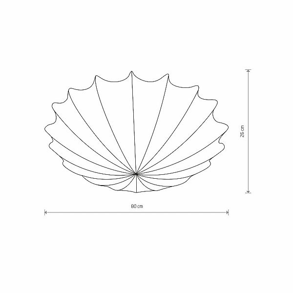 Deckenleuchte Form aus Textil, Ø 80 cm günstig online kaufen