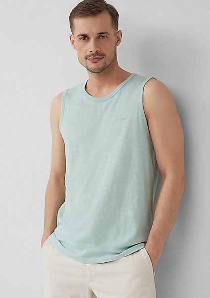 s.Oliver Muskelshirt T-Shirt Baumwoll-Tanktop mit Flammgarnstruktur günstig online kaufen