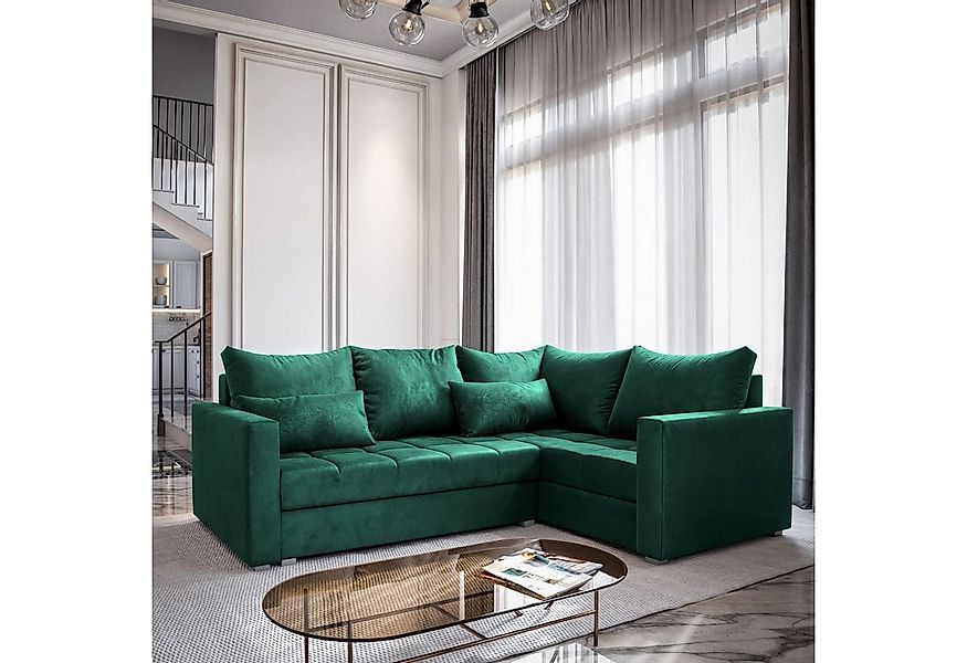 Masseno Ecksofa LIRENO mit Schlaffunktion L-Form, Sofa mit Bettkasten günstig online kaufen