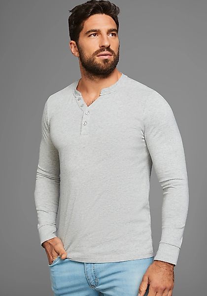 H.I.S Henleyshirt (2-er Pack) mit Knopfleiste günstig online kaufen