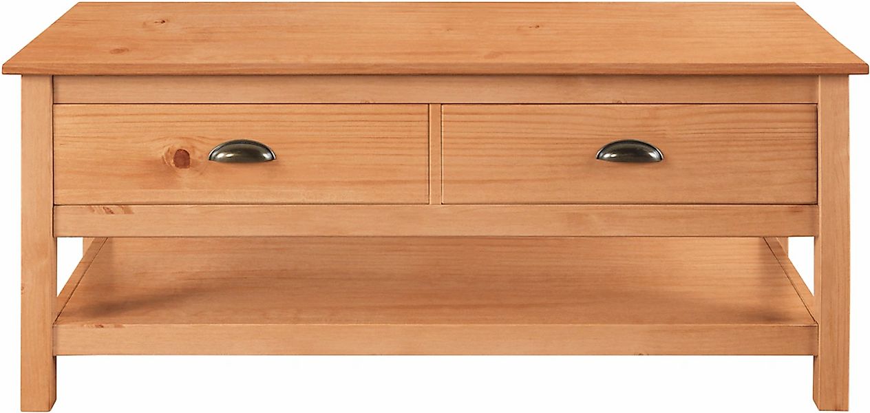 OTTO home Couchtisch "Schröder" mit 2 Schubladen und 1 Einlegeboden, aus ma günstig online kaufen