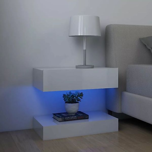 Nachttisch Hochglanz-weiß 60x35 Cm Spanplatte günstig online kaufen