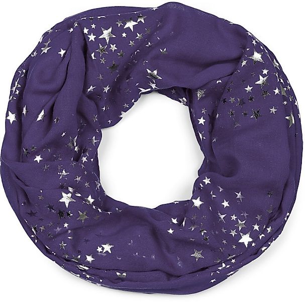 styleBREAKER Loop Loop Schal mit Metallic Sterne Print, (1-St) günstig online kaufen