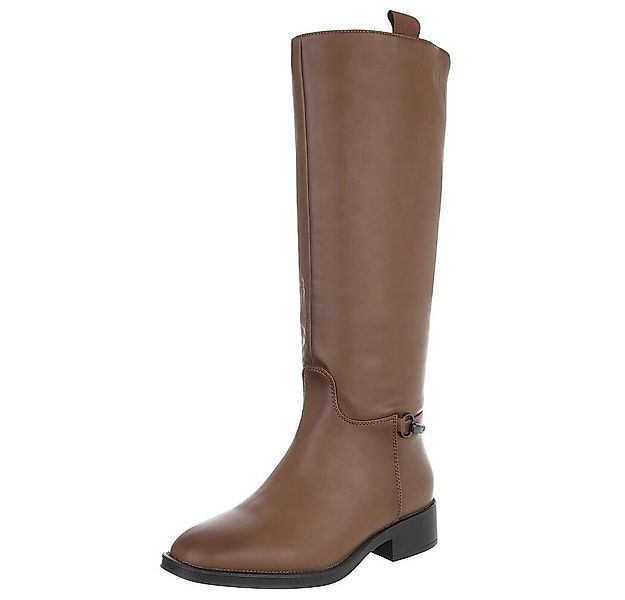Ital-Design Damen Freizeit Stiefel (88577478) Blockabsatz Flache Stiefel in günstig online kaufen
