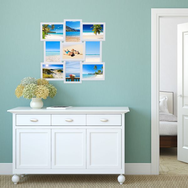 relaxdays Collagerahmen Bilderrahmen Collage 9 Bilder, günstig online kaufen