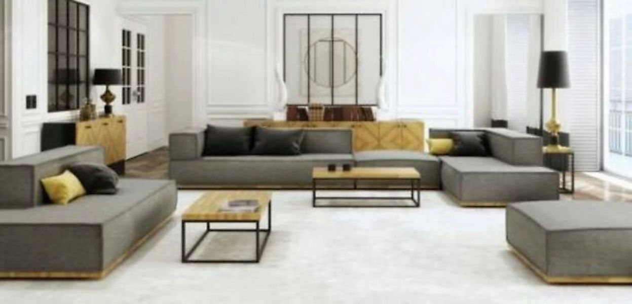 JVmoebel Ecksofa, Ecksofa L-form Luxus Garnitur Sofa Stoff Sofas Polster Si günstig online kaufen