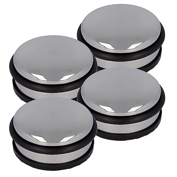 WESTCOTT Bodentürstopper Türstopper Edelstahl Rund 4er, 1,2kg Eigengewicht, günstig online kaufen
