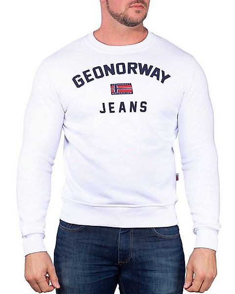 Geo Norway Rundhalspullover Herren Sweatshirt bagassier White M Elegantes D günstig online kaufen