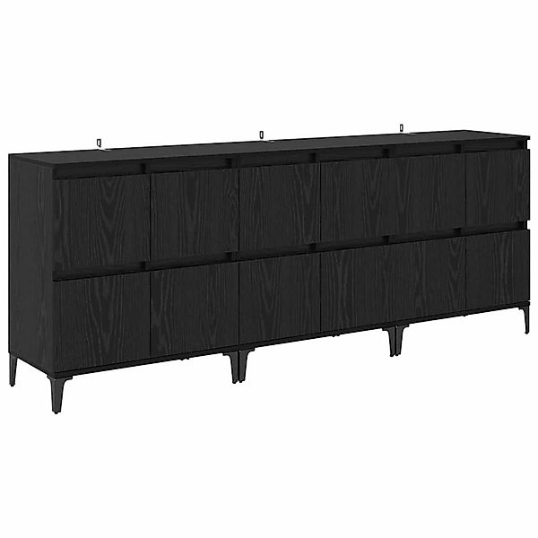 vidaXL Sideboards 3 Stk Schwarz Eichen-Optik 60 x 35 x 70 cm 3415598 günstig online kaufen