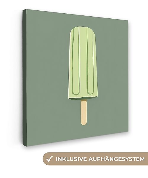 OneMillionCanvasses® Leinwandbild Grün - Wassereis - günstig online kaufen